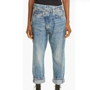 R13 Cross Over Jeans in Kelly Wash Made in Italy Denim Womens Size 29